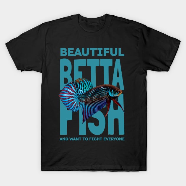 Betta Splendens Fish T-Shirt by KewaleeTee